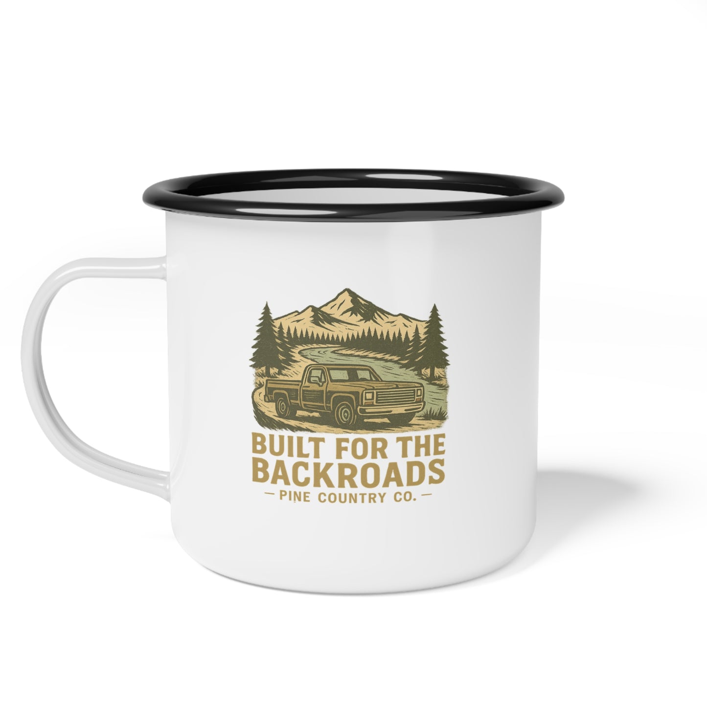 Built for the Backroads Campfire Mug – Rustic Texas Adventure Drinkware