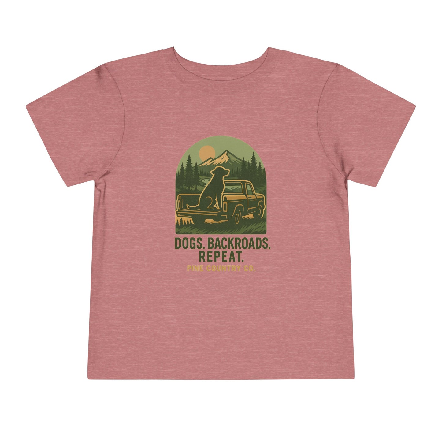 Dogs. Backroads. Repeat. Toddler Tee