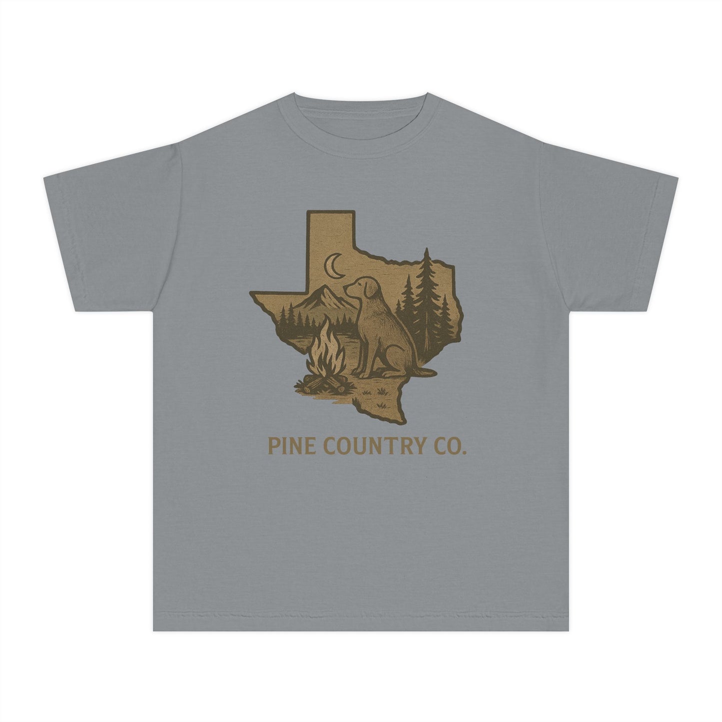 Texas Campfire Kids Tee – Rustic Graphic Shirt for Young Adventurers