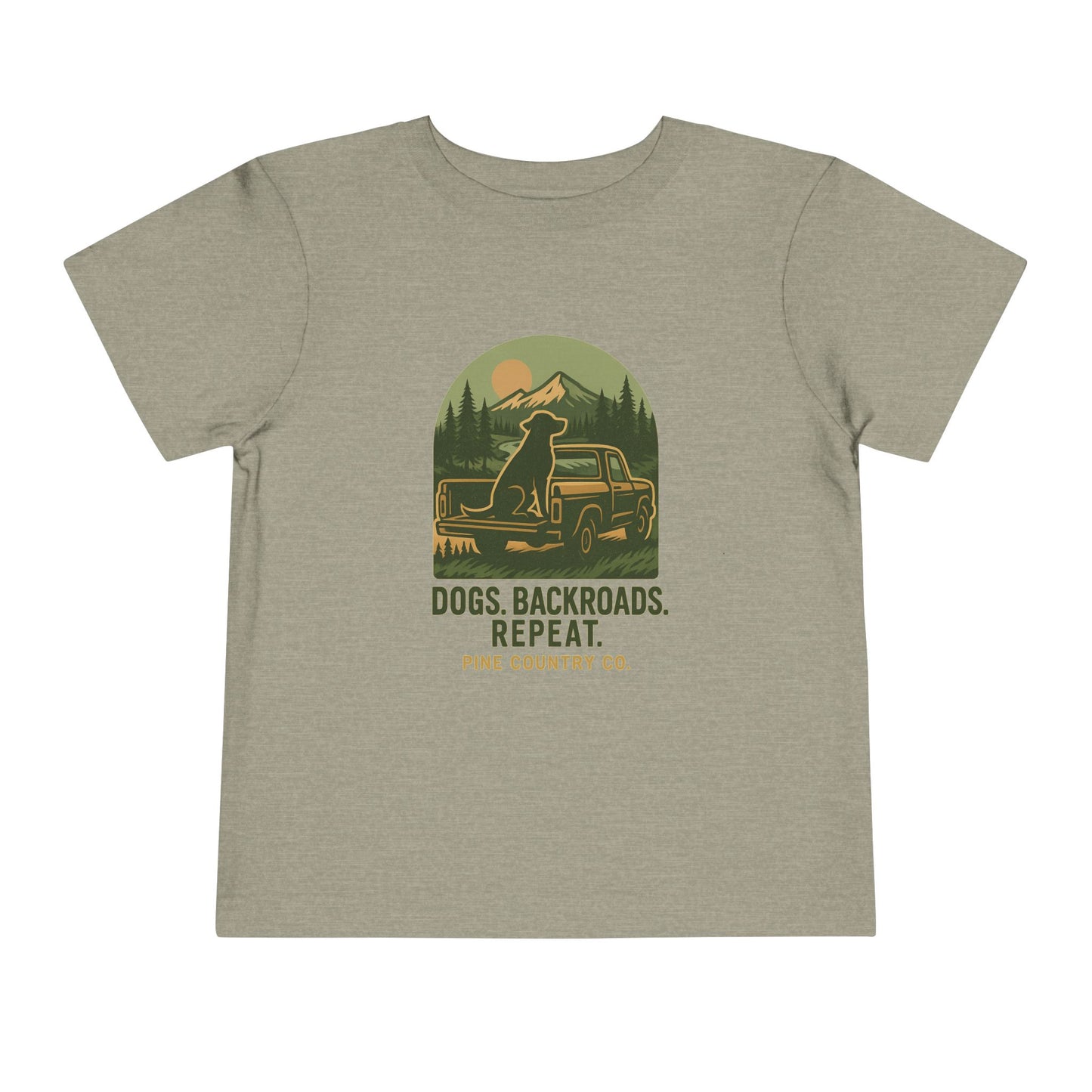 Dogs. Backroads. Repeat. Toddler Tee