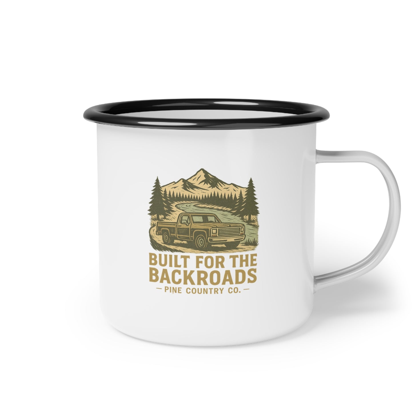 Built for the Backroads Campfire Mug – Rustic Texas Adventure Drinkware