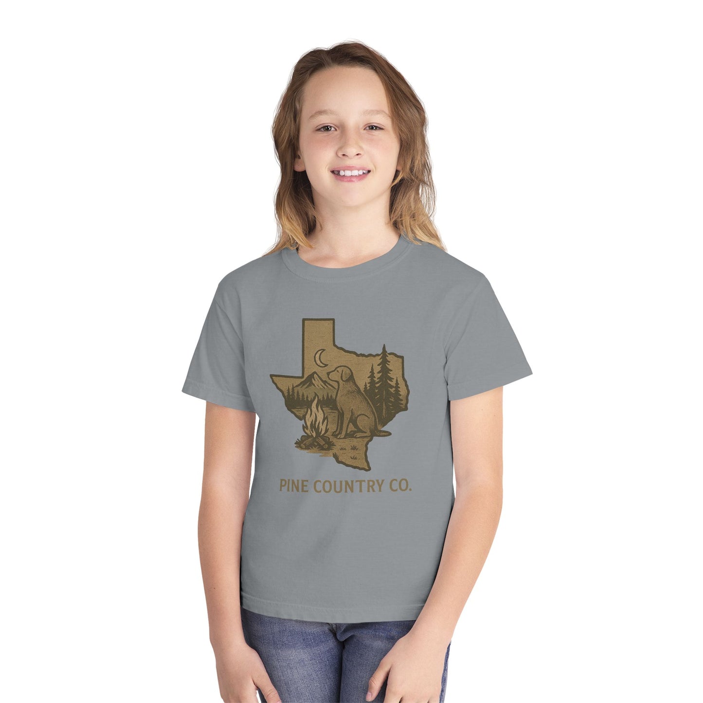 Texas Campfire Kids Tee – Rustic Graphic Shirt for Young Adventurers