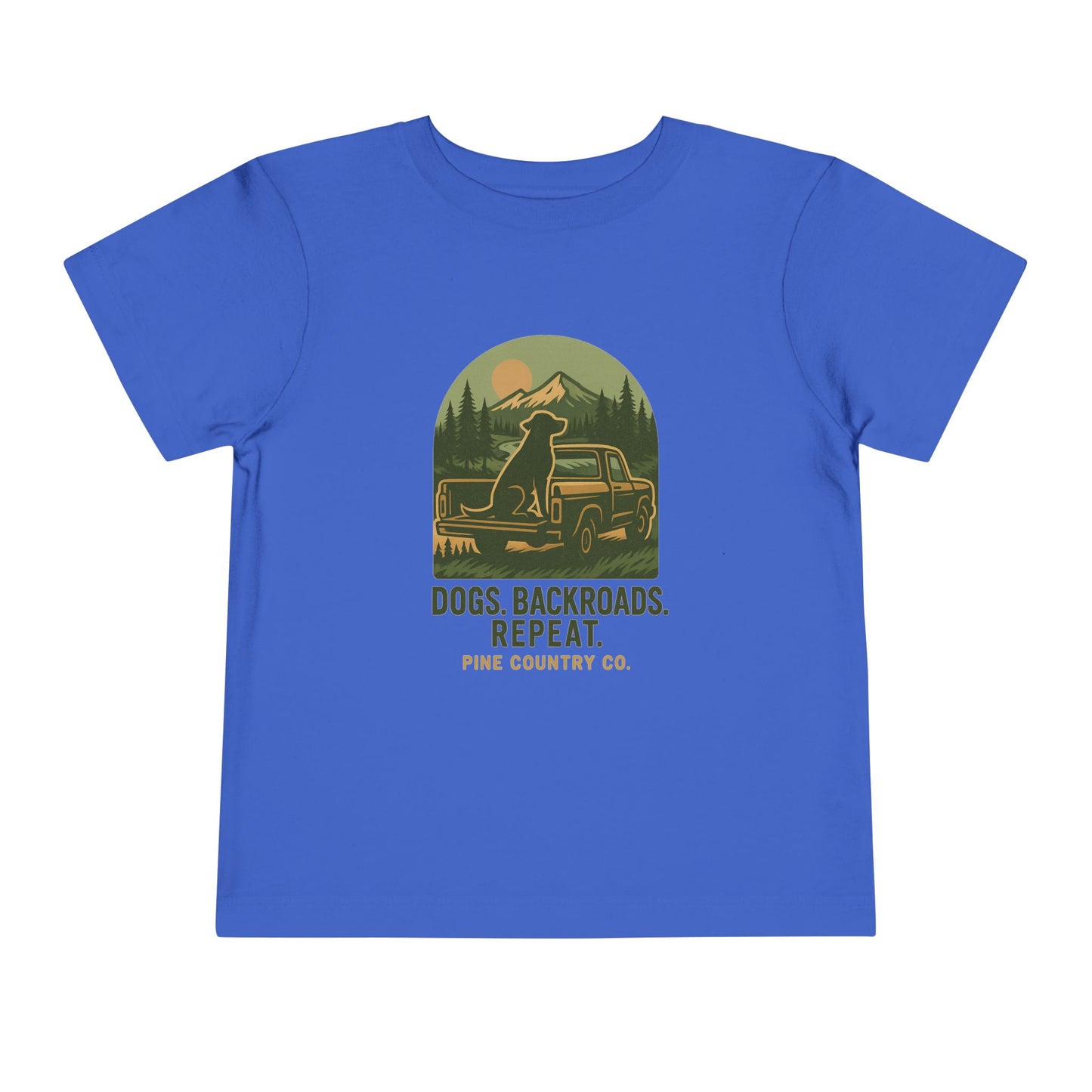 Dogs. Backroads. Repeat. Toddler Tee
