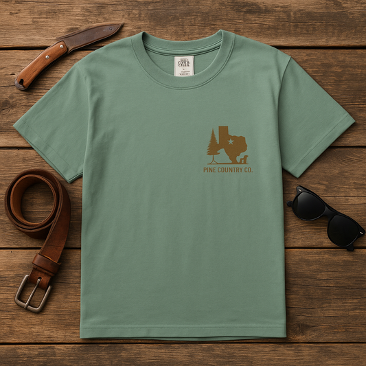 East Texas Roots Comfort Colors® T-Shirt – Rustic Graphic Tee for Proud Texans