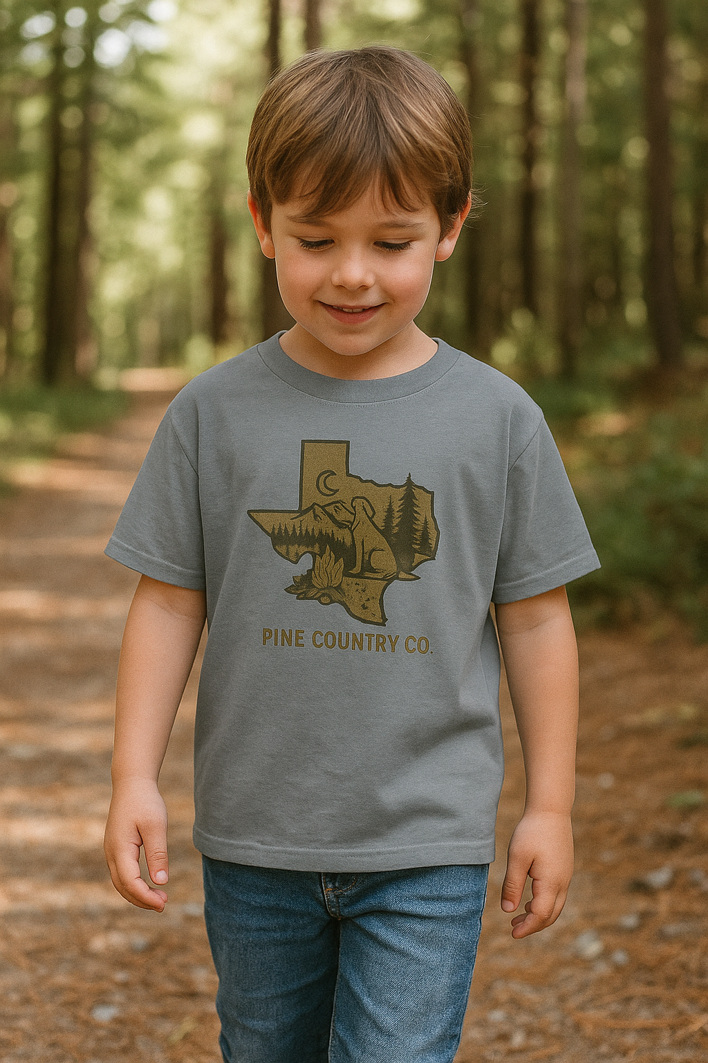Texas Campfire Kids Tee – Rustic Graphic Shirt for Young Adventurers