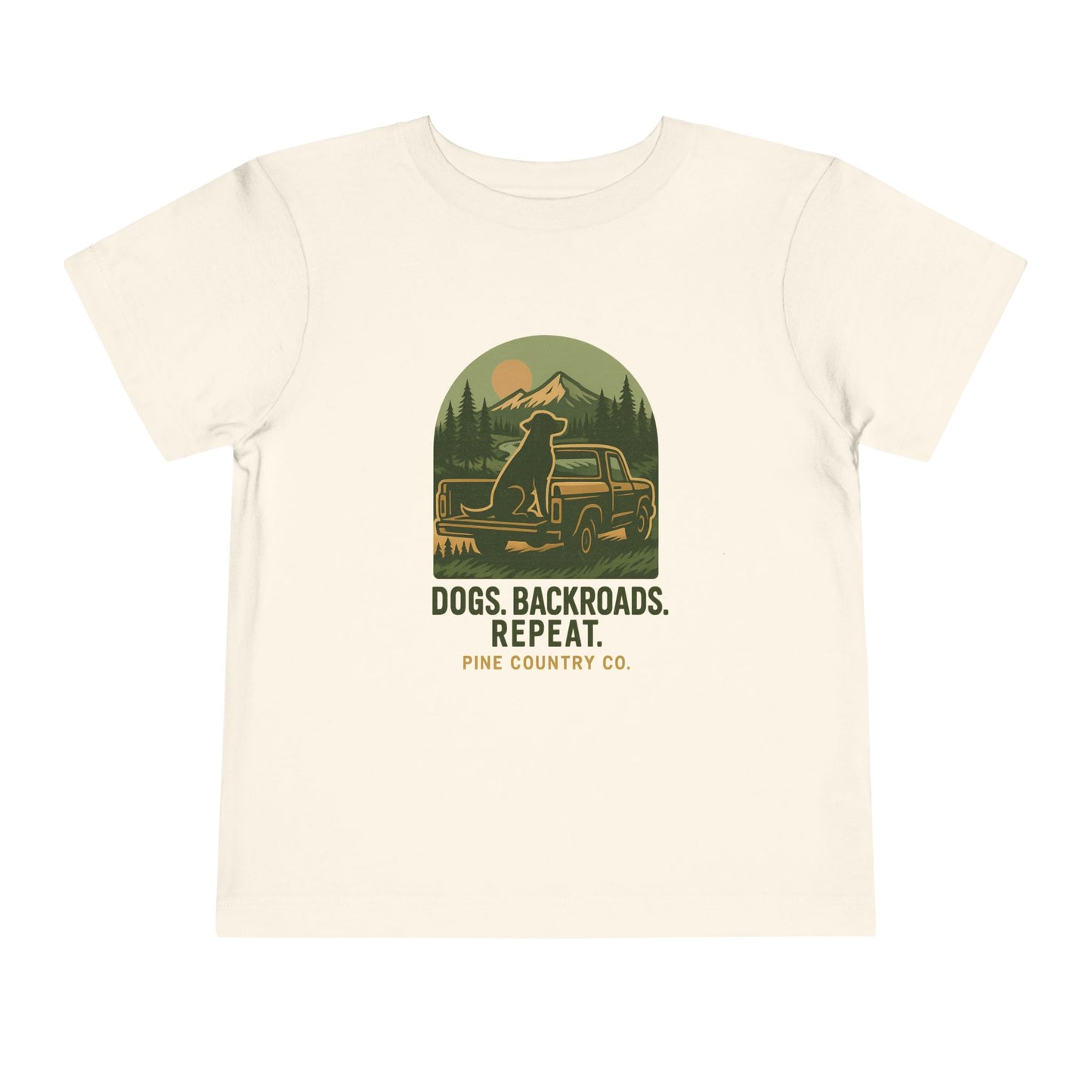 Dogs. Backroads. Repeat. Toddler Tee