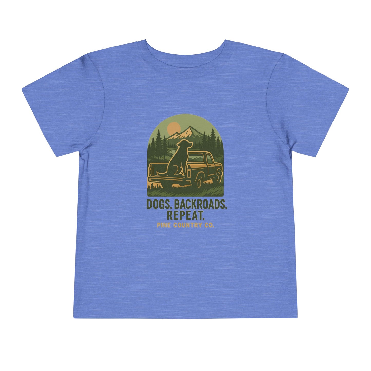 Dogs. Backroads. Repeat. Toddler Tee