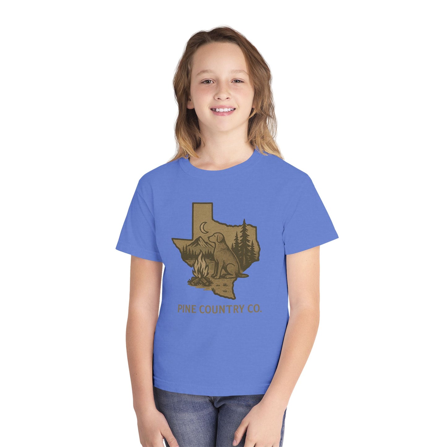 Texas Campfire Kids Tee – Rustic Graphic Shirt for Young Adventurers