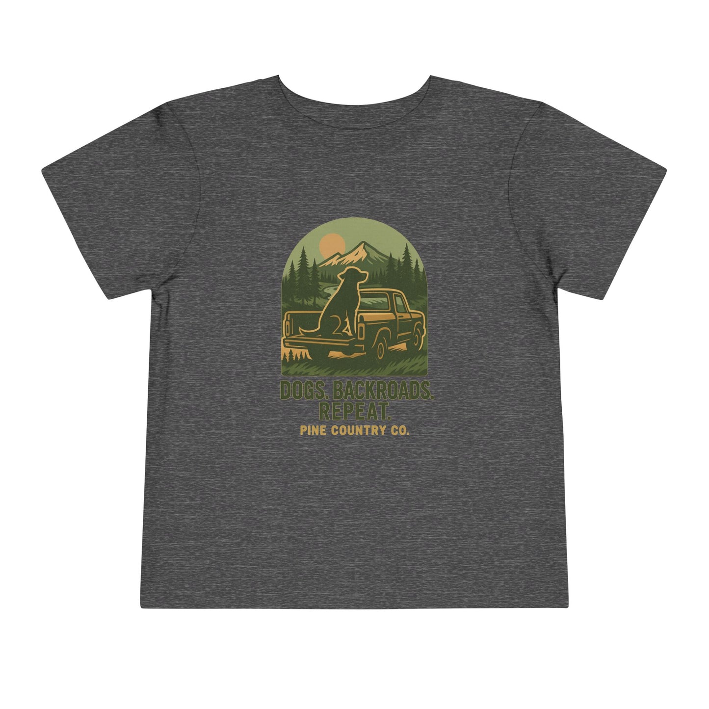 Dogs. Backroads. Repeat. Toddler Tee